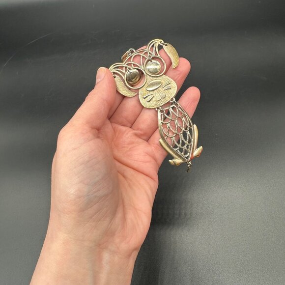 Vintage 1970s Kitsch Dog Pendant Swinging Articulated Movable Jewelry Statement - Picture 6 of 7